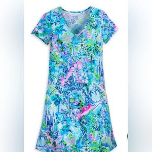Lilly Pulitzer Disney Cinderella Floral Dress in Blue and Pink
